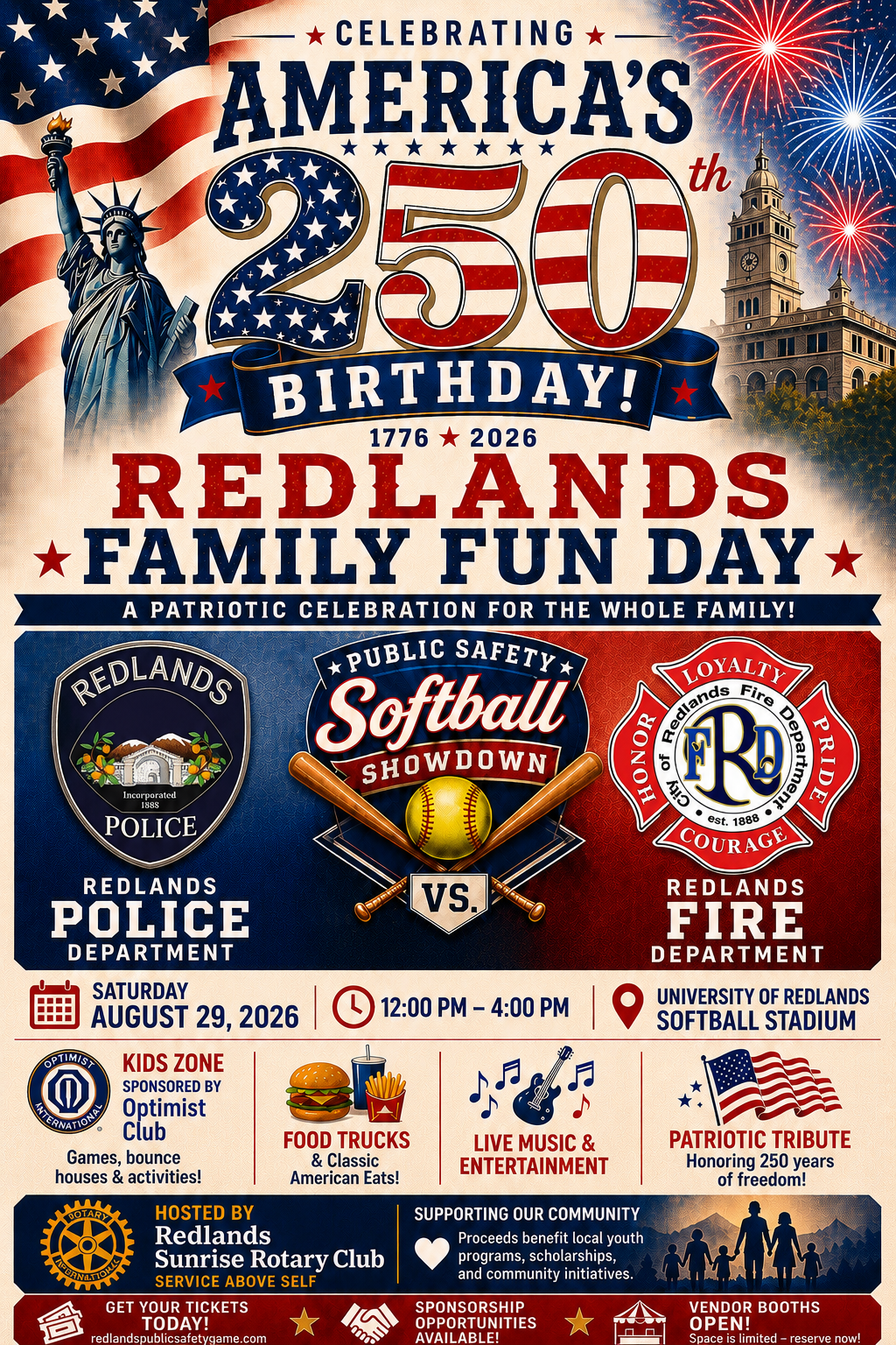 Redlands Family Fun Day — 250th Softball Showdown